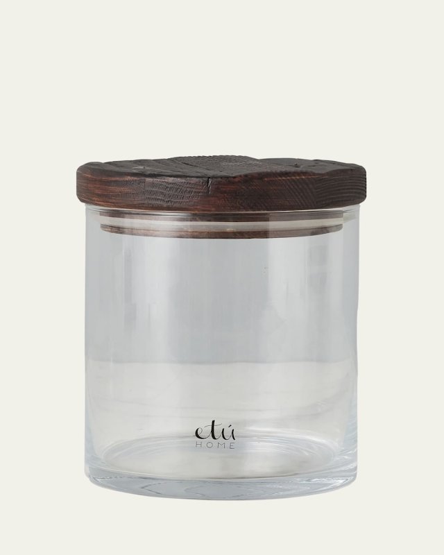 Heritage Wood Top Large Canister, 11.5"